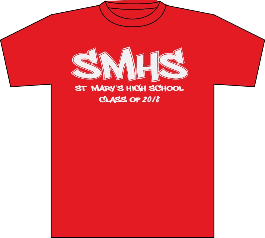 T-shirt with 1 color print